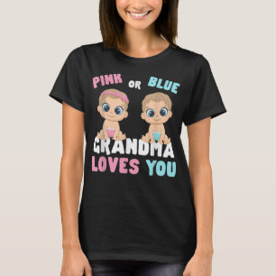 Rosa eller Blue Grandma Kärlek du Gender Baby Reve T Shirt