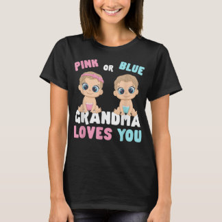 Rosa eller Blue Grandma Kärlek du Gender Baby Reve T Shirt