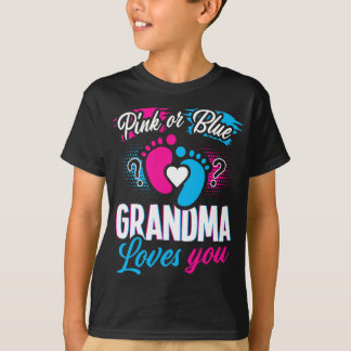 Rosa eller Blue Grandma Kärlek du Gender Baby Reve T Shirt