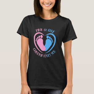 Rosa eller Blue Grandma Kärlek du Gender Baby Reve T Shirt