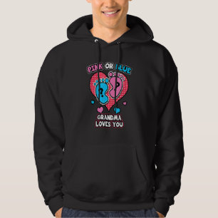 Rosa eller Blue Grandma Kärlek du Gender Reveal An Hoodie