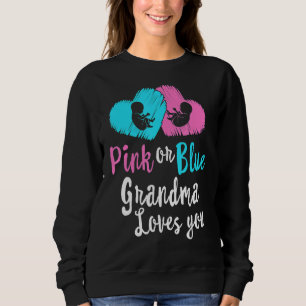 Rosa eller Blue Grandma Kärlek du Gender Visa Baby T Shirt