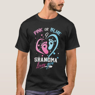 Rosa eller Blue Grandma Kärlek du Gender Visa Baby T Shirt