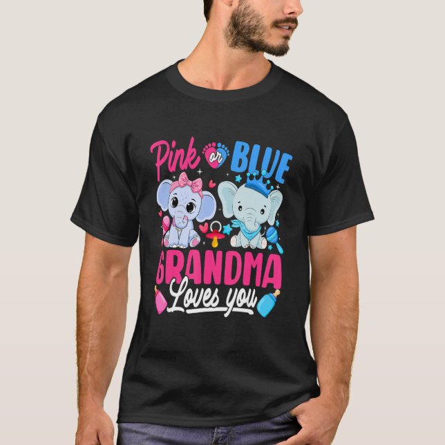 Rosa eller Blue Grandma Kärlek Du Gender Visa Elep T Shirt (Framsida)