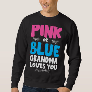 Rosa eller Blue Grandma Kärlek du Gender Visa Part Lång Ärmad Tröja