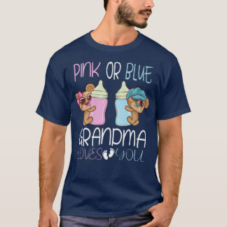 Rosa eller Blue Grandma Kärlek du i Gender visar u T Shirt