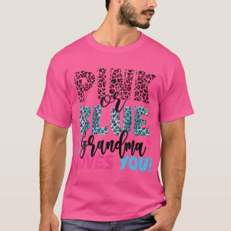 Rosa eller Blue Grandma Kärlek You Baby Gender Rev T Shirt