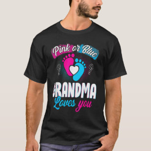 Rosa eller Blue Grandma Kärlek You Baby Gender Rev T Shirt
