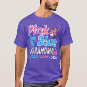Rosa eller Blue Grandma Kärlek You Baby Gender Rev T Shirt