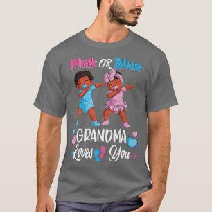 Rosa eller Blue Grandma Kärlek You Black Baby Gend T Shirt