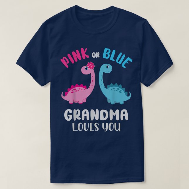 Rosa eller Blue Grandma Kärlek You Gender Reveal B T Shirt (Design framsida)