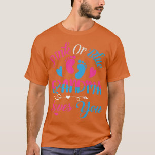 Rosa eller Blue Grandma Kärlek You-Gender Reveal ( T Shirt