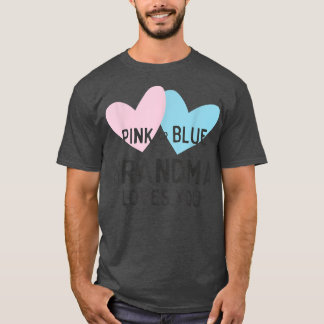 Rosa eller Blue Grandma Kärlek You Gender Reveal T T Shirt