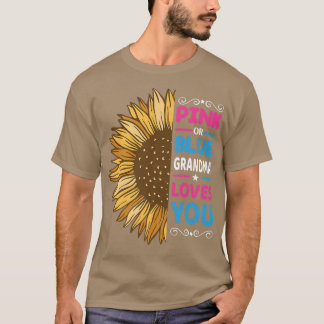 Rosa eller Blue Grandma Kärlek You Gender Visa Sun T Shirt
