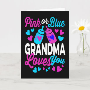 Rosa eller Blue GRANDMA Kärlek You Innehavare av Kort