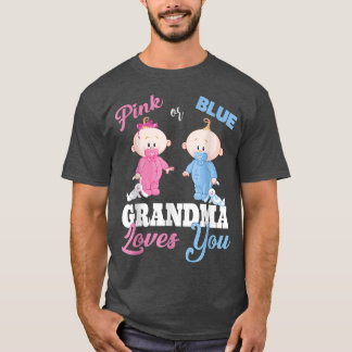 Rosa eller Blue Grandma Kärlek YouGender Reveal T Shirt