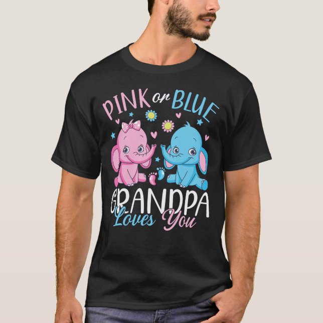 Rosa eller Blue Grandpa Kärlek du Elephant Baby Ma T Shirt (Framsida)