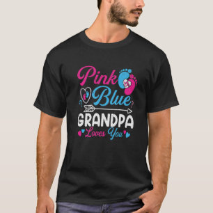 Rosa eller Blue Grandpa Kärlek Du Funny Baby Gende T Shirt