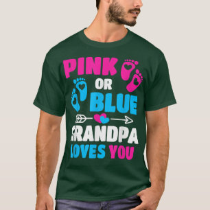 Rosa eller Blue Grandpa Kärlek du Gender Visa Baby T Shirt