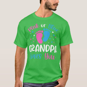 Rosa eller Blue Grandpa Kärlek du Gender Visa Baby T Shirt