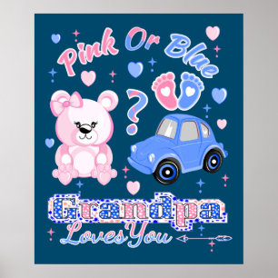 Rosa eller Blue Grandpa Kärlek du Poster