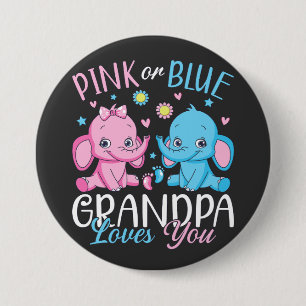 Rosa eller Blue Grandpa Kärlek You Elephant Baby R Knapp