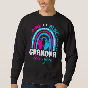 Rosa eller Blue Grandpa Kärlek You Gender Reveal P Lång Ärmad Tröja