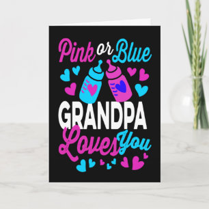 Rosa eller Blue GRANDPA Kärlek You Innehavare av Kort