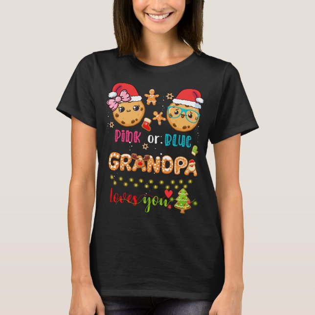 Rosa eller Blue Grandpa Kärlek You jul Cookies G T Shirt (Framsida)