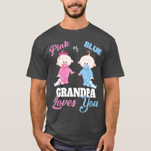 Rosa eller Blue Grandpa Kärlek YouGender Reveal T Shirt