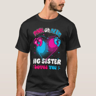 Rosa eller Blue Heart Big Brother Kärlek som du ge T Shirt
