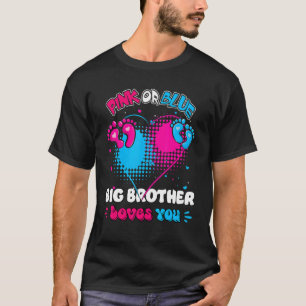 Rosa eller Blue Heart Big Brother Kärlek som du ge T Shirt