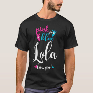 Rosa eller Blue Lola Kärlek du Gender Visa Baby An T Shirt