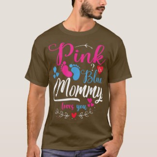Rosa eller Blue Mamma Kärlek You Baby Gender Revea T Shirt