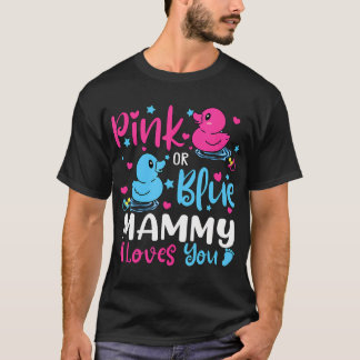 Rosa eller Blue Mammy Kärlek Du Baby Gender Reveal T Shirt
