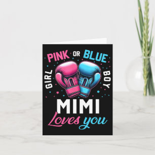 Rosa eller Blue Mimi Kärlek du Boxing Gender Revea Kort