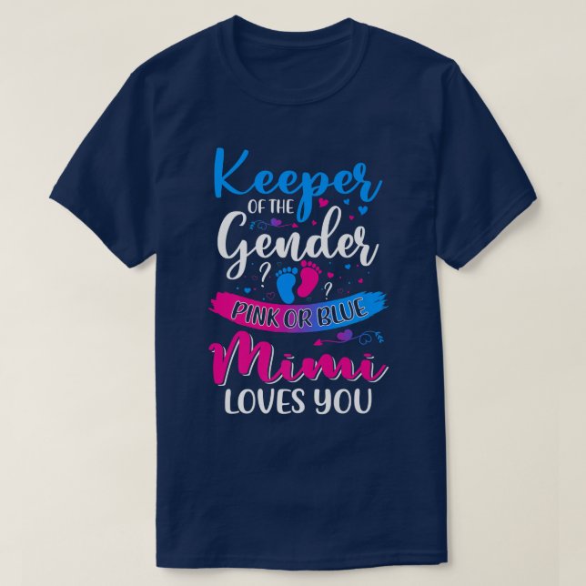 Rosa eller Blue Mimi Kärlek som du håller i Gender T Shirt (Design framsida)
