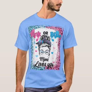 Rosa eller Blue Mimi Messy Bun Bleached Gender Rev T Shirt