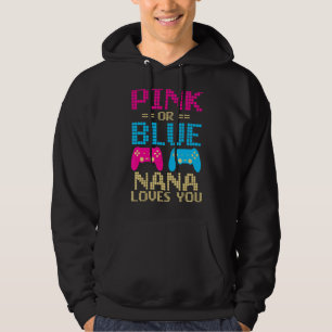 Rosa eller Blue Nana Kärlek din familj matchar Bab Hoodie