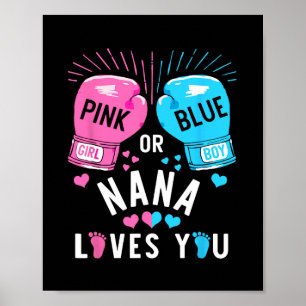 Rosa eller Blue Nana Kärlek du Boxing Gender visa Poster