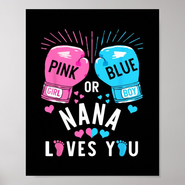 Rosa eller Blue Nana Kärlek du Boxing Gender visa  Poster (Framsidan)