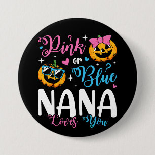 Rosa eller Blue Nana Kärlek du pumpkin Baby Round Knapp