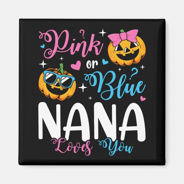 Rosa eller Blue Nana Kärlek du pumpkin Baby Square Magnet (Framsidan)