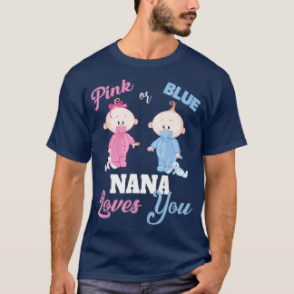 Rosa eller Blue Nana Kärlek You-Gender Reveal Shir T Shirt