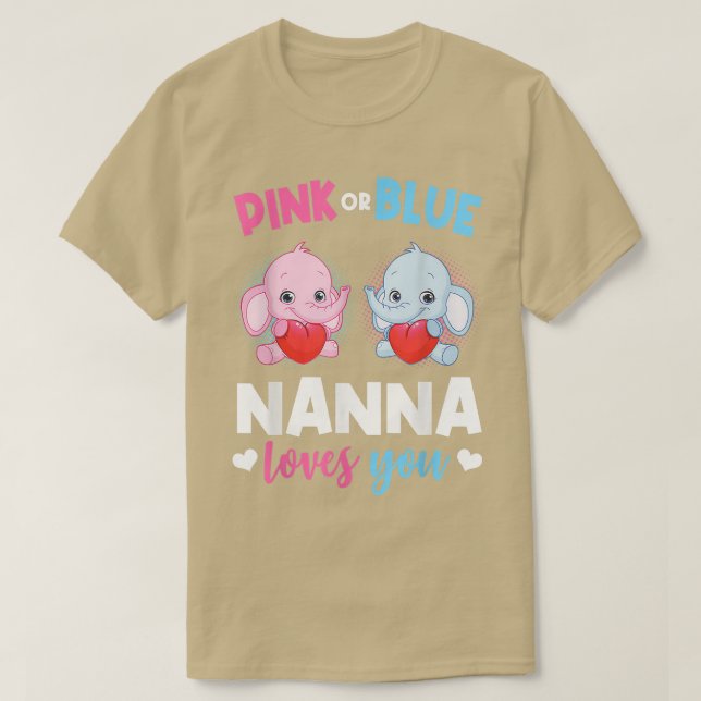 Rosa eller Blue Nanna Kärlek Du Gender visar Eleph T Shirt (Design framsida)