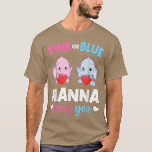 Rosa eller Blue Nanna Kärlek Du Gender visar Eleph T Shirt