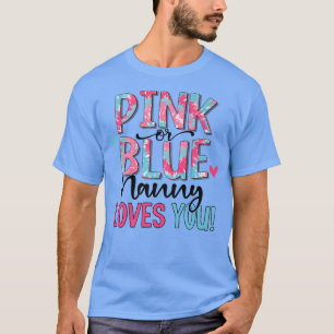 Rosa eller Blue Nanny Kärlek du tie Dye Baby Gende T Shirt