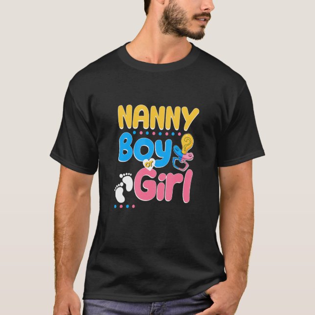 Rosa eller Blue Nanny Kärlek You Best Grandma nåns T Shirt (Framsida)