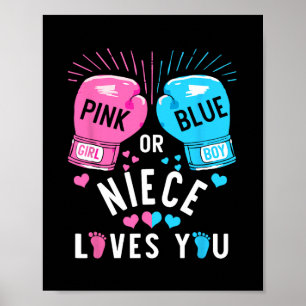 Rosa eller Blue Niece Kärlek du Boxing Gender Reve Poster