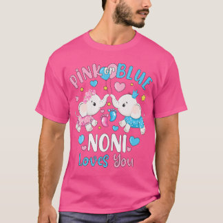 Rosa eller Blue Noni Kärlek Du Gender visar elefan T Shirt